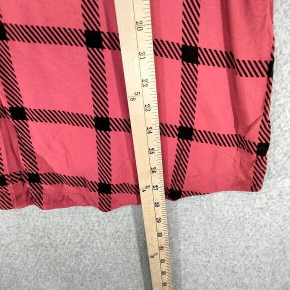 Soma Button Down Pajama Top Womens Sz XL Red Black Cool Nights Notch Long Sleeve - Picture 4 of 12